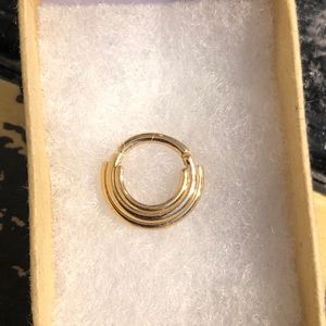 Body Gems 14k 5/16 14g 3 Ring Circus clicker